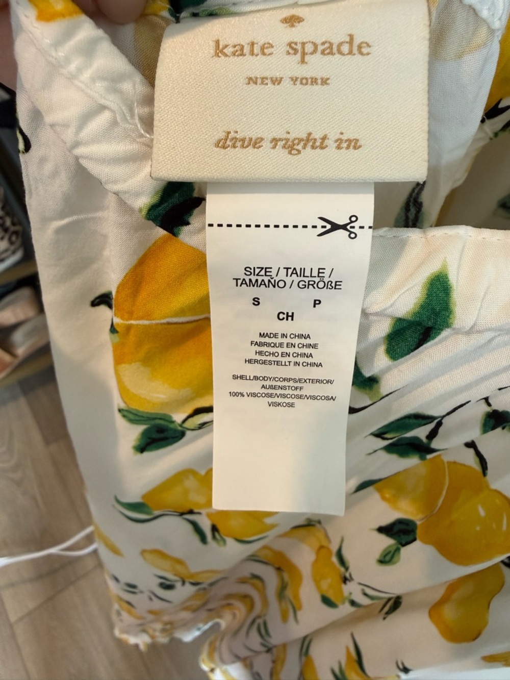 Kate Spade Lemon Print Halter Maxi Dress - Yellow & White - Picture 10 of 12